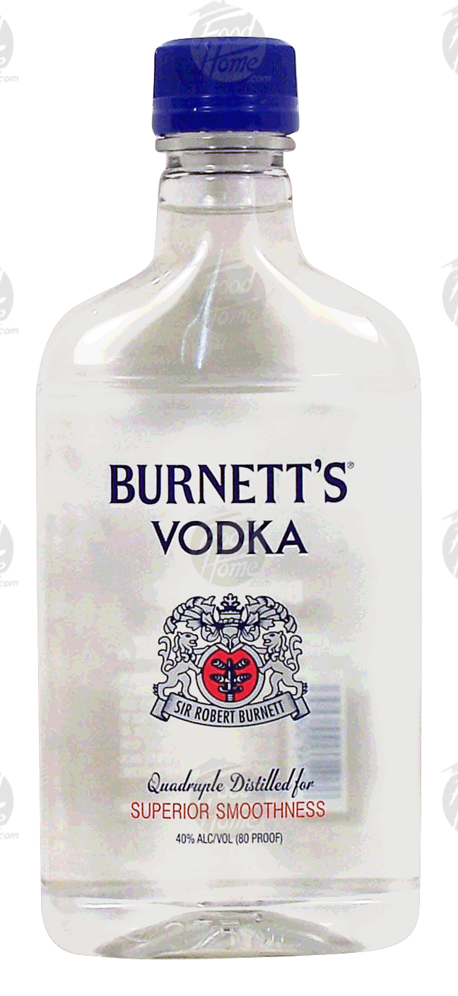 Burnett's  vodka, quadruple distilled, 40% alc. by vol. Full-Size Picture